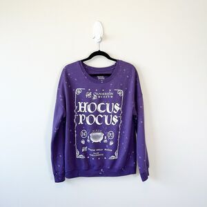 Hocus Pocus Pullover Crewneck Sweater Sanderson Museum Purple Women’s Size L/XL